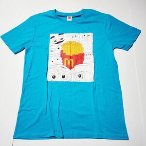 McDonald’s T Shirt Authentic Collector's Cup Edition Crew Employee Blue L Large